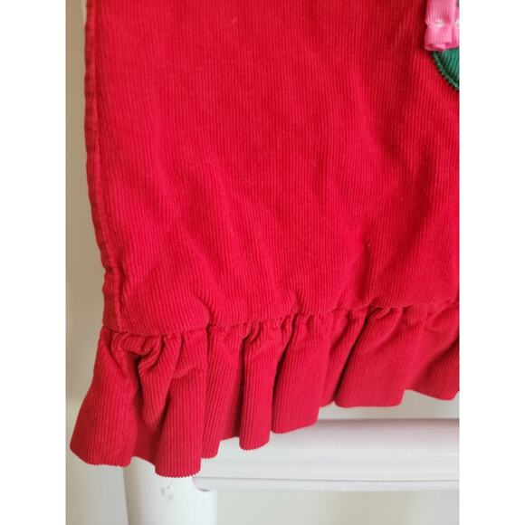 Mud Pie Red Corduroy Ornament Holiday Christmas Dress sz 0-6m - Picture 4 of 6